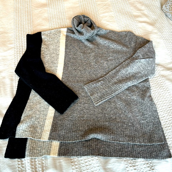 Athleta merino turtleneck color block sweater S - Picture 1 of 1
